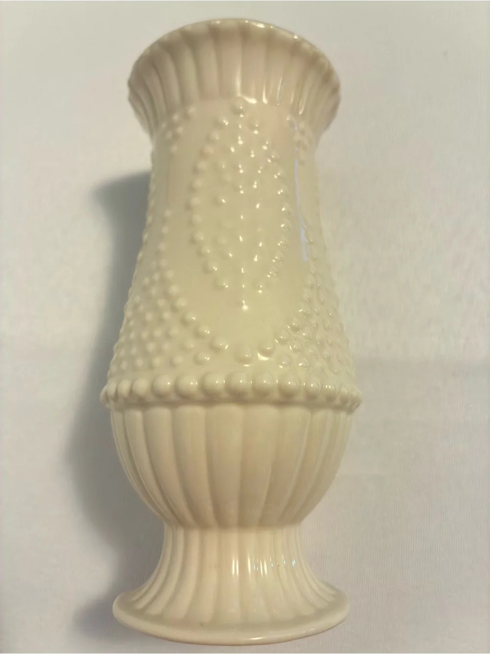 Lenox Bud Vase Hobnail Pattern With Gold Trim Vintage
